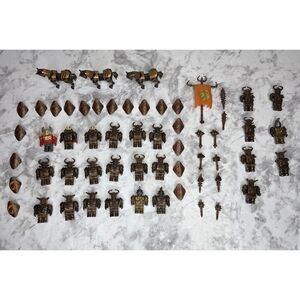 Mega Bloks Krystal Dragons Fire Ice 59 piece Mini Figure Horse Weapon Parts Lot